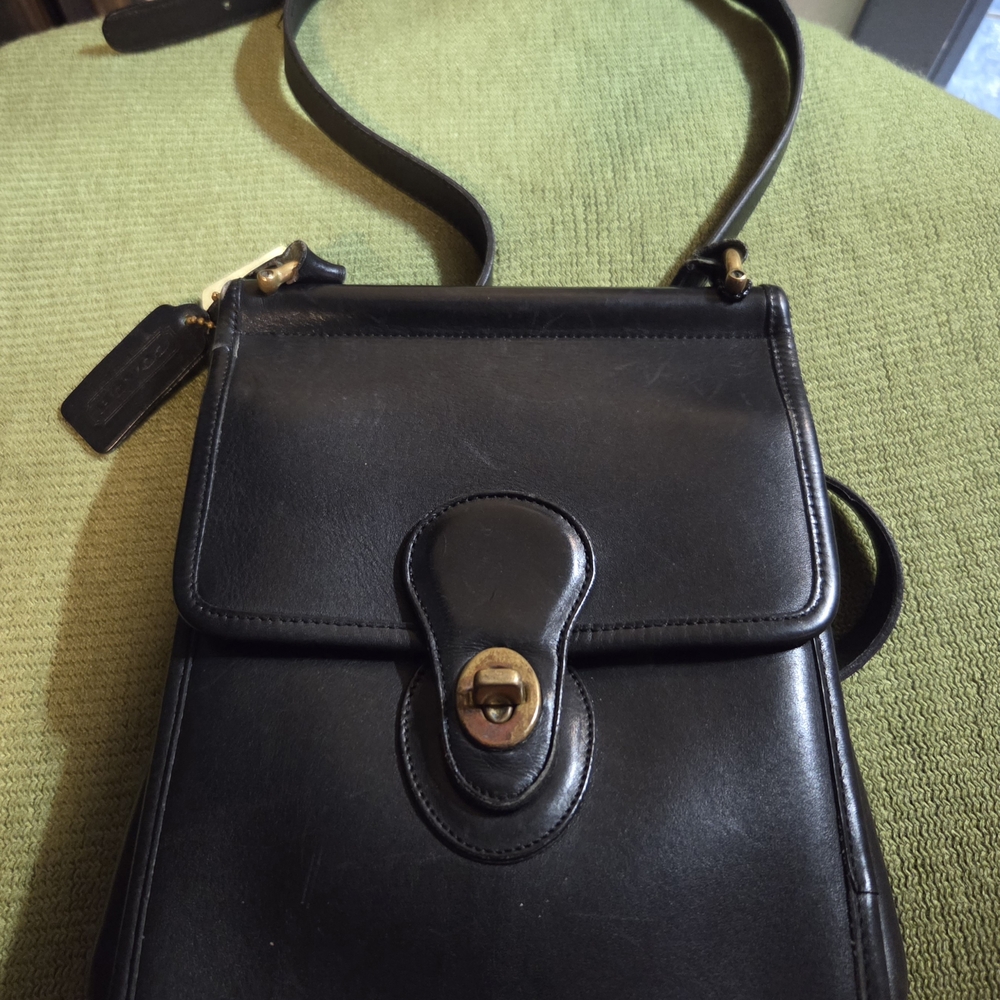 Black Leather Shoulder Bag
